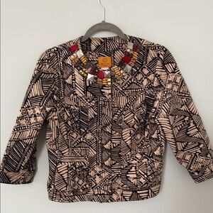 Ruby Rd. Black and Cream Jacket